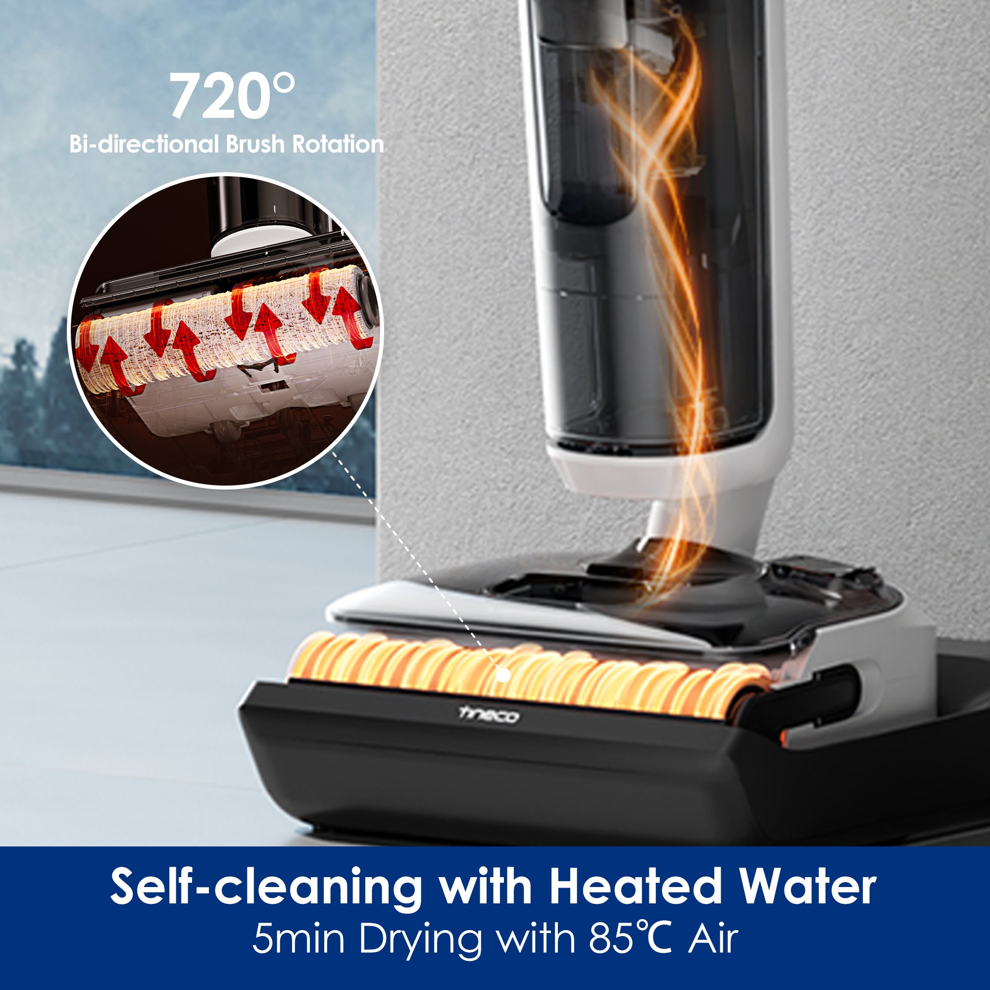 Tineco FLOOR ONE S6 Stretch Pro | New Release - 180° Lay-Flat Design & 85°C Flash Dry